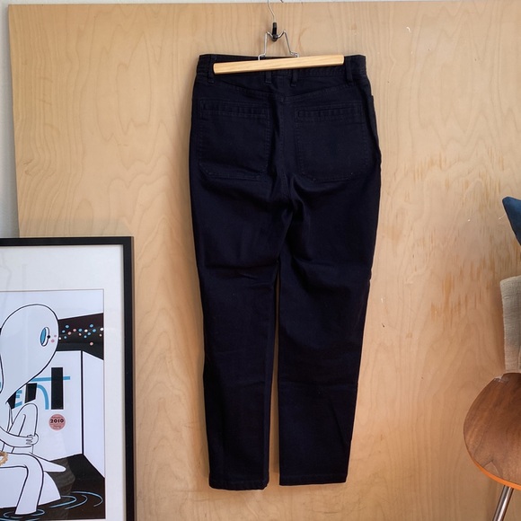 Wilfred free | Button Front Black Canvas Pants 4 - Picture 4 of 6